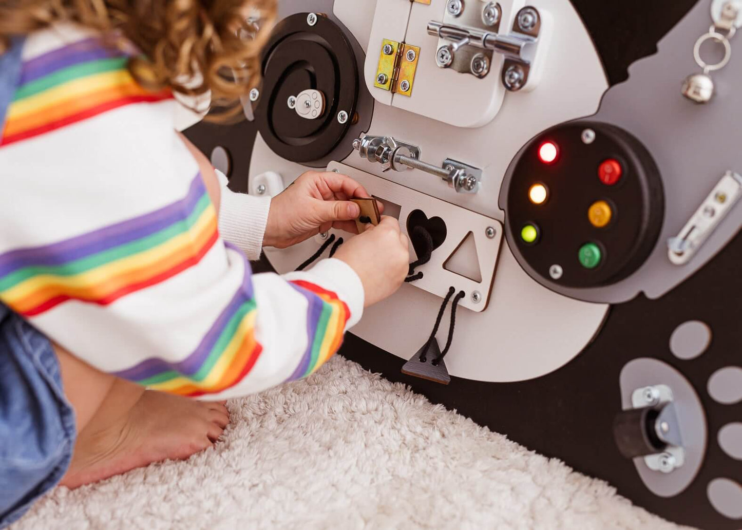 Motorikbrett / Motorikwand Paula Panda