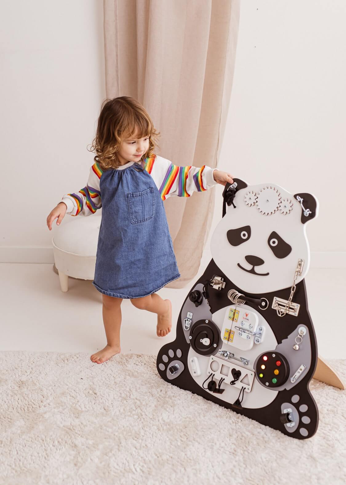 Motorikbrett / Motorikwand Paula Panda