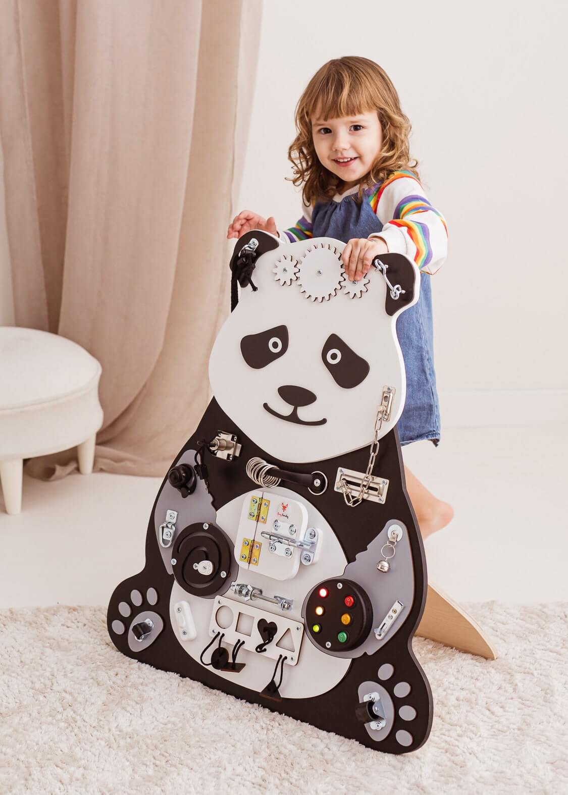 Motorikbrett / Motorikwand Paula Panda