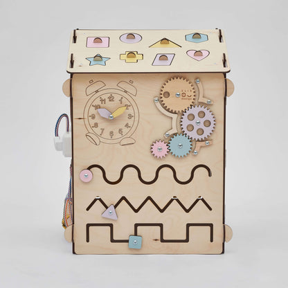 Motorikhaus / Activity Board Pastell-Natura