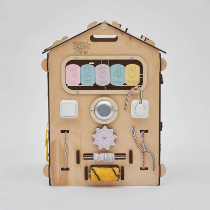 Motorikhaus / Activity Board Pastell-Natura