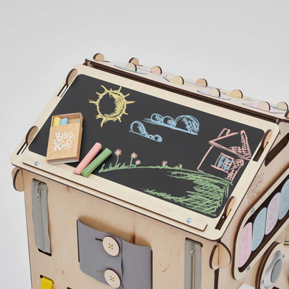 Motorikhaus / Activity Board Pastell-Natura