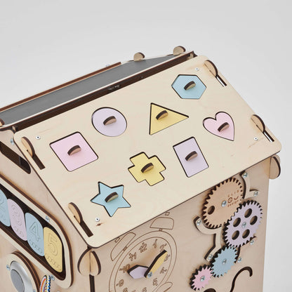 Motorikhaus / Activity Board Pastell-Natura
