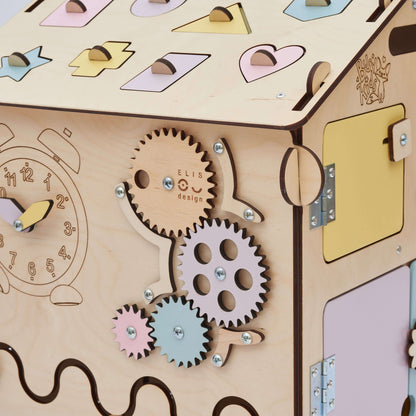 Motorikhaus / Activity Board Pastell-Natura