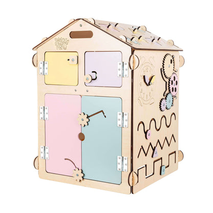 Motorikhaus / Activity Board Pastell-Natura