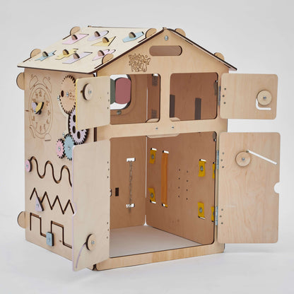 Motorikhaus / Activity Board Pastell-Natura
