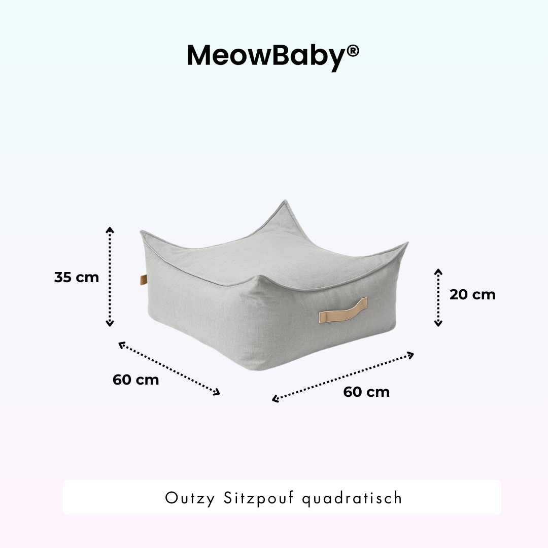 Outzy Sitzpouf für Kinder quadratisch - Outdoor Living Edition