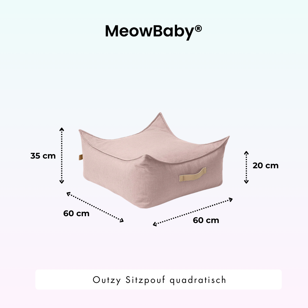 Outzy Sitzpouf für Kinder quadratisch - Outdoor Living Edition