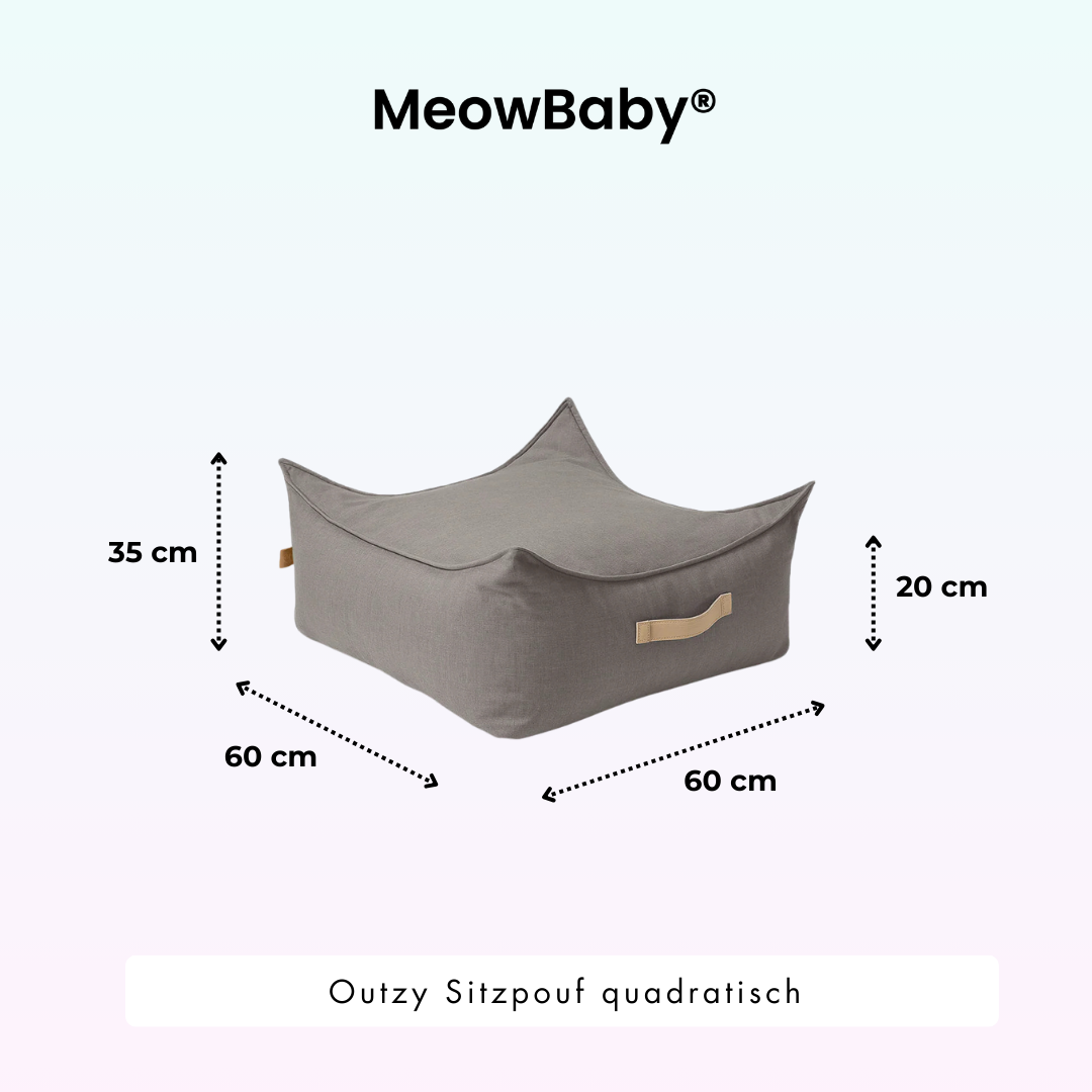Outzy Sitzpouf für Kinder quadratisch - Outdoor Living Edition