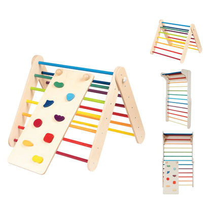 Pikler Kletterdreieck mit Rampe & Sprossenwand