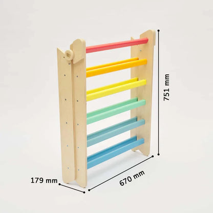 XXL set Pikler triangle, 2x slide board, swing arch - different colors