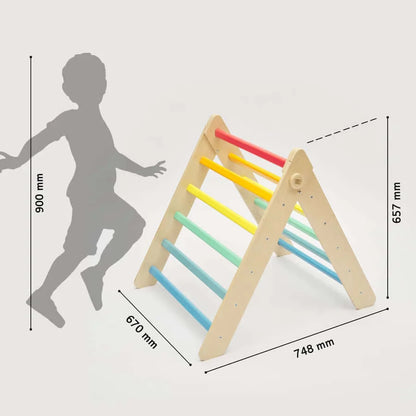 XXL set Pikler triangle, 2x slide board, swing arch - different colors