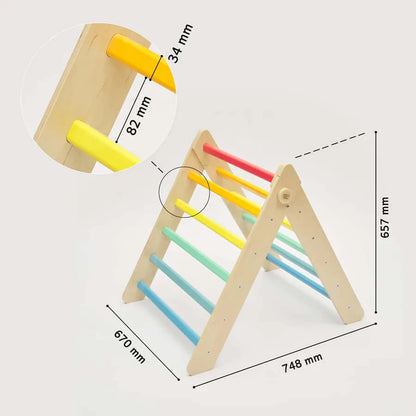 XXL set Pikler triangle, 2x slide board, swing arch - different colors