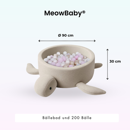 Bällebad Schildkröte Shelly Bouclé, 200 Bälle - eigene Farbauswahl