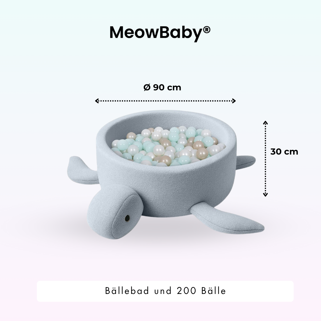 Bällebad Schildkröte Shelly Bouclé, 200 Bälle - eigene Farbauswahl