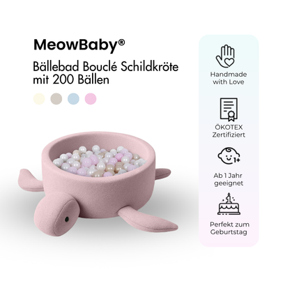 Bällebad Schildkröte Shelly Bouclé, 200 Bälle - eigene Farbauswahl