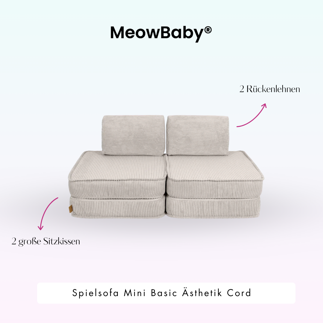 Spielsofa Ästhetik Cord Mini Basic - Classic Cord Edition