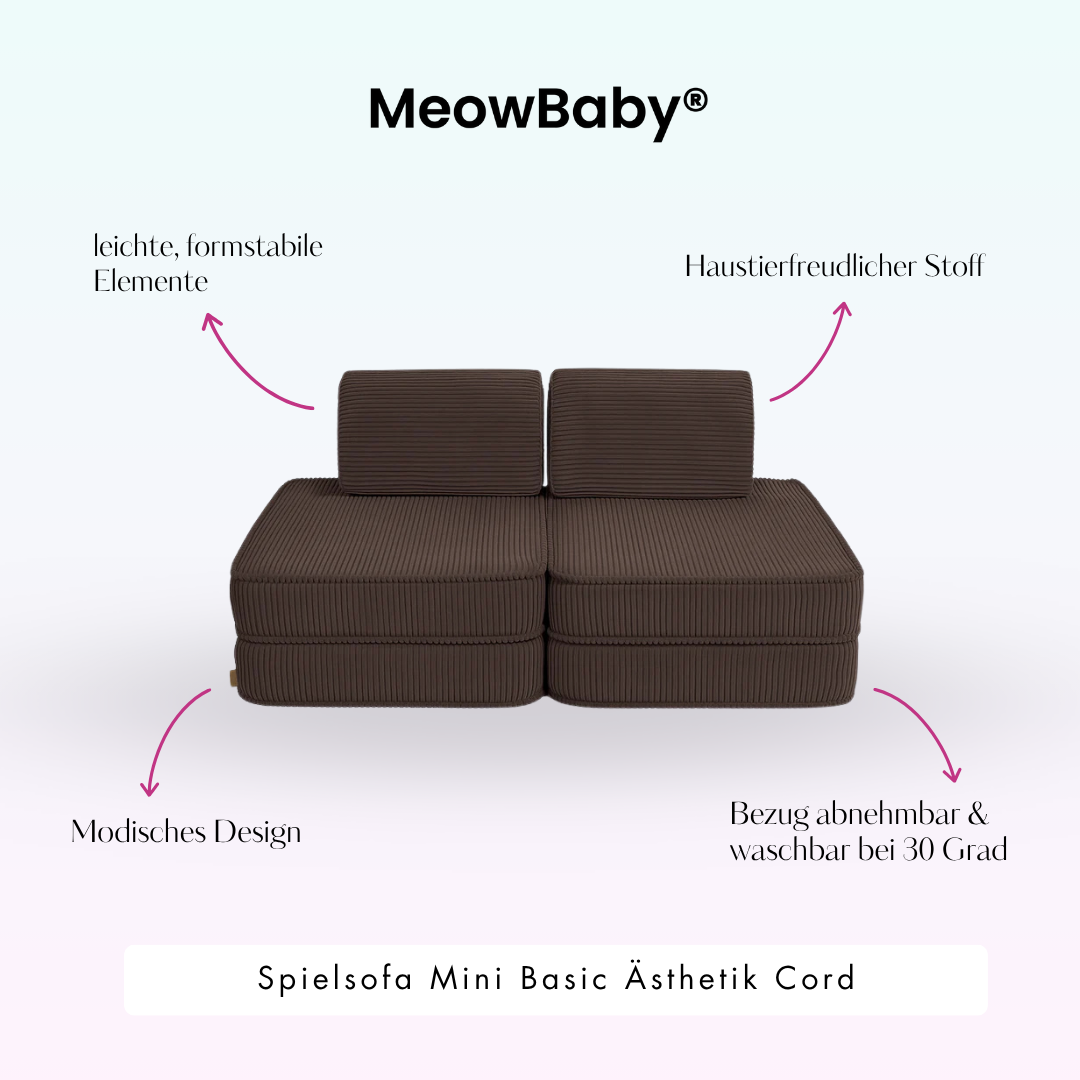 Spielsofa Ästhetik Cord Mini Basic - Classic Cord Edition