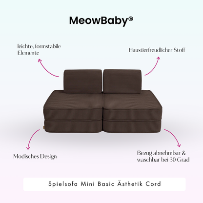Spielsofa Ästhetik Cord Mini Basic - Classic Cord Edition