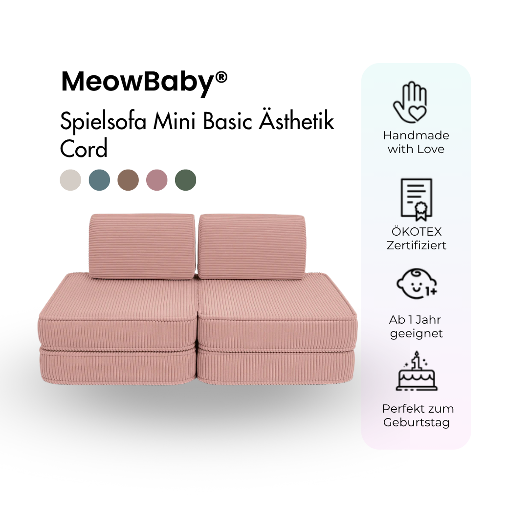 Spielsofa Ästhetik Cord Mini Basic - Classic Cord Edition