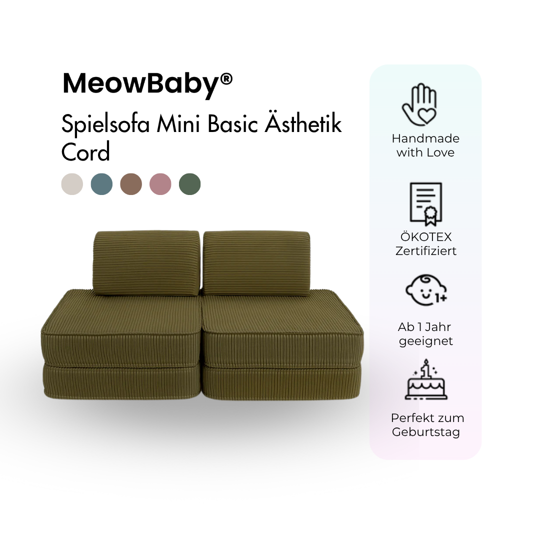 Spielsofa Ästhetik Cord Mini Basic - Classic Cord Edition