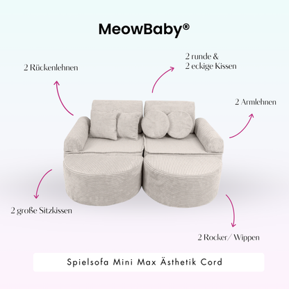 Spielsofa Ästhetik Cord Mini Max - Classic Cord Edition