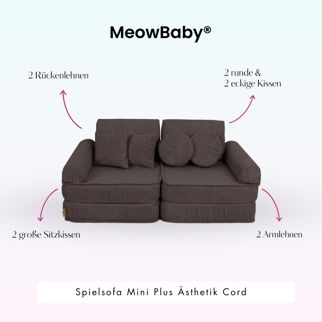 Spielsofa Ästhetik Cord Mini Plus - Classic Cord Edition