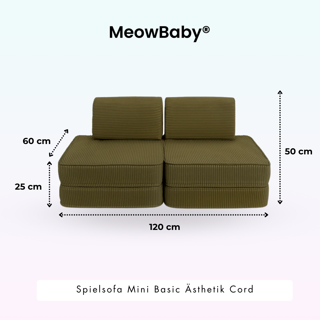 Spielsofa Ästhetik Cord Mini Basic - Classic Cord Edition