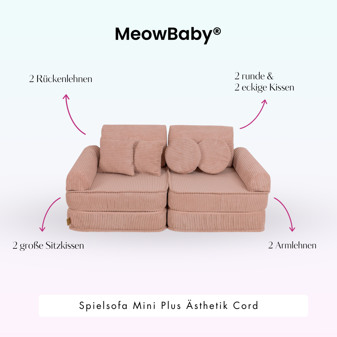 Spielsofa Ästhetik Cord Mini Plus - Classic Cord Edition
