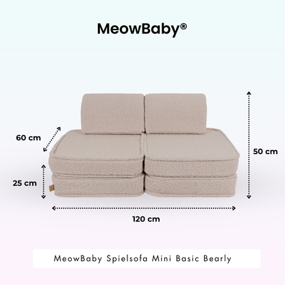 Spielsofa Mini Basic Bearly - Soft Teddy Edition