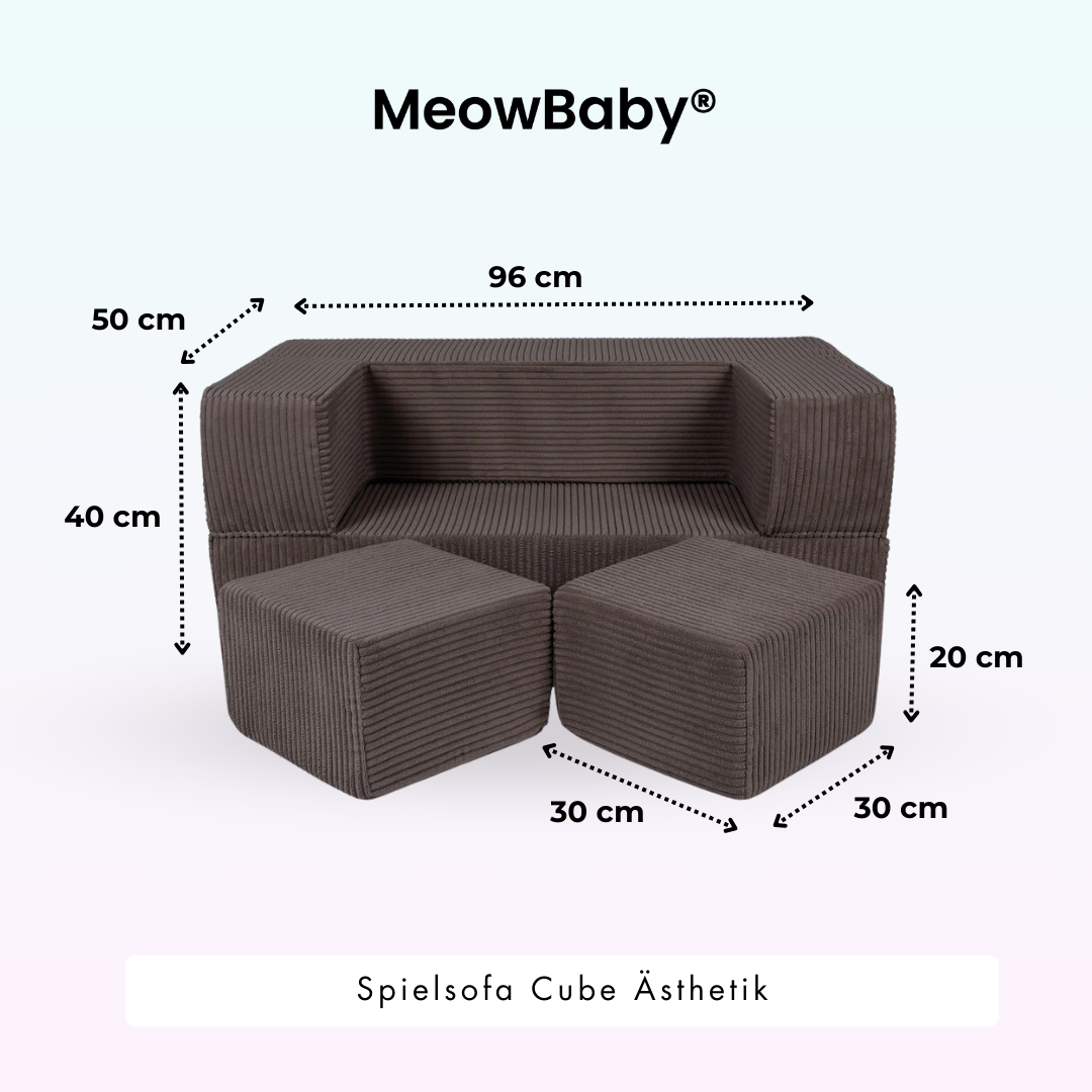 Spielsofa Ästhetik Cord Cube - Classic Cord Edition