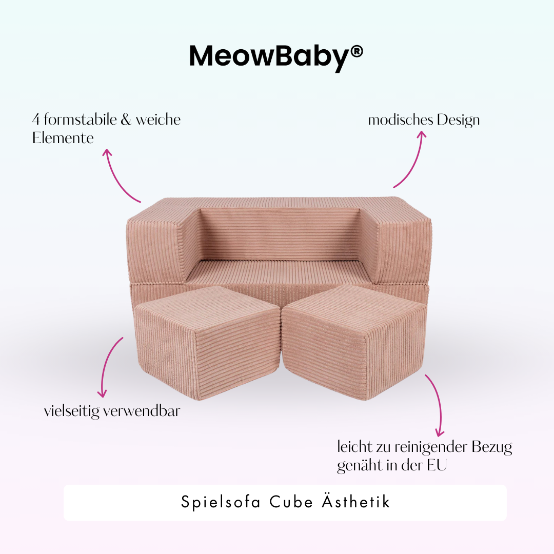 Spielsofa Ästhetik Cord Cube - Classic Cord Edition
