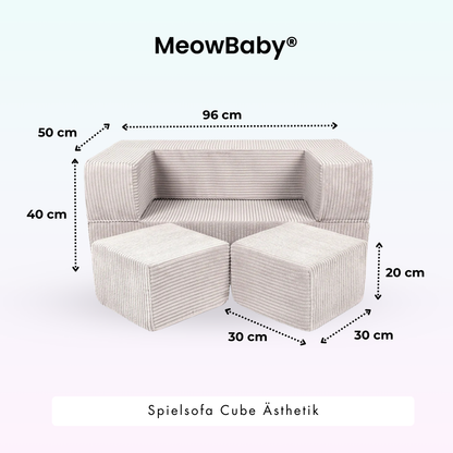 Spielsofa Ästhetik Cord Cube - Classic Cord Edition