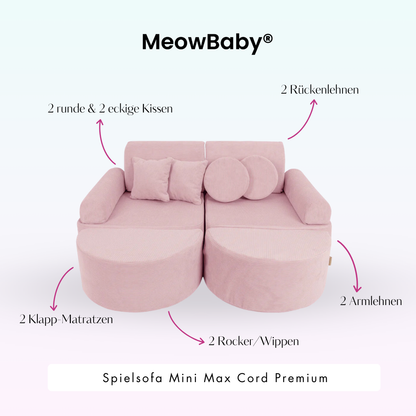 Spielsofa Mini Max Cord Premium - Slim Cord Edition