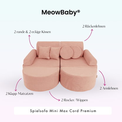 Spielsofa Mini Max Cord Premium - Slim Cord Edition