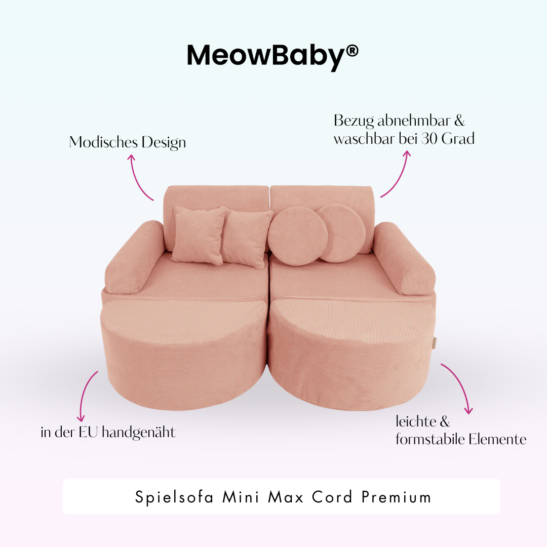 Spielsofa Mini Max Cord Premium - Slim Cord Edition