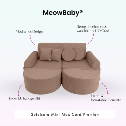 Spielsofa Mini Max Cord Premium - Slim Cord Edition