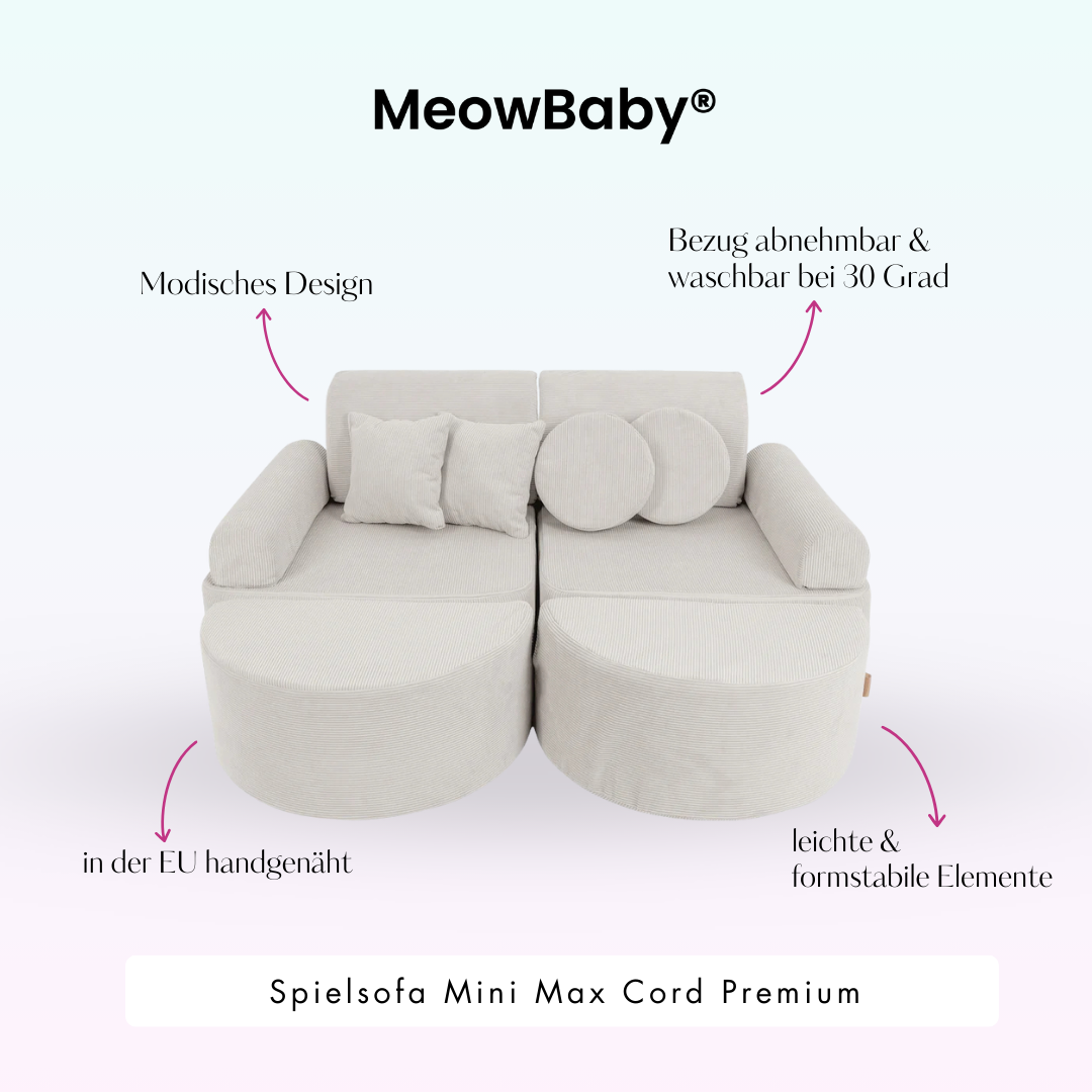 Spielsofa Mini Max Cord Premium - Slim Cord Edition