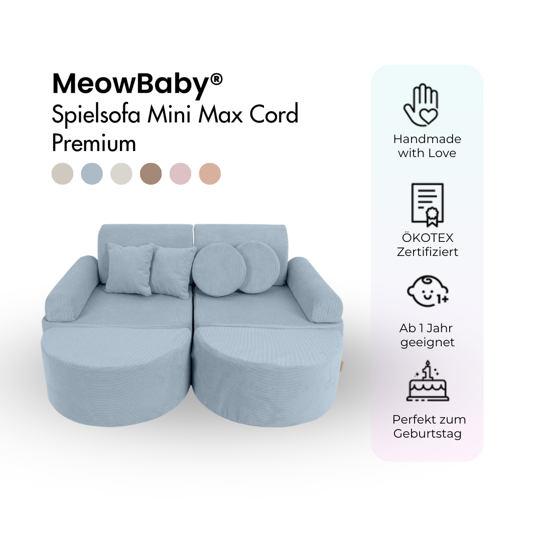 Spielsofa Mini Max Cord Premium - Slim Cord Edition