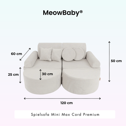 Spielsofa Mini Max Cord Premium - Slim Cord Edition