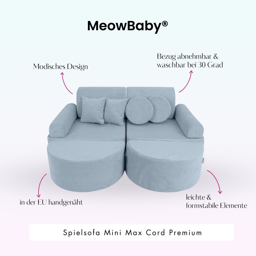 Spielsofa Mini Max Cord Premium - Slim Cord Edition