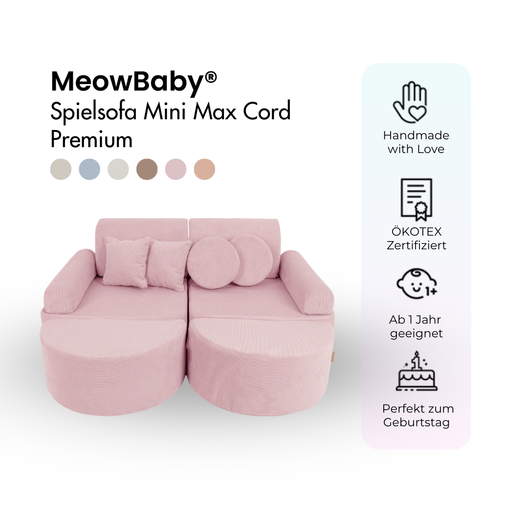Spielsofa Mini Max Cord Premium - Slim Cord Edition