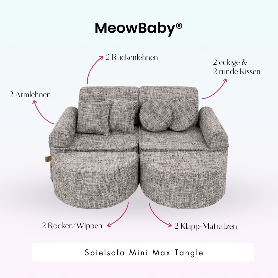 Spielsofa Mini Max Tangle - Cozy Chenille Edition
