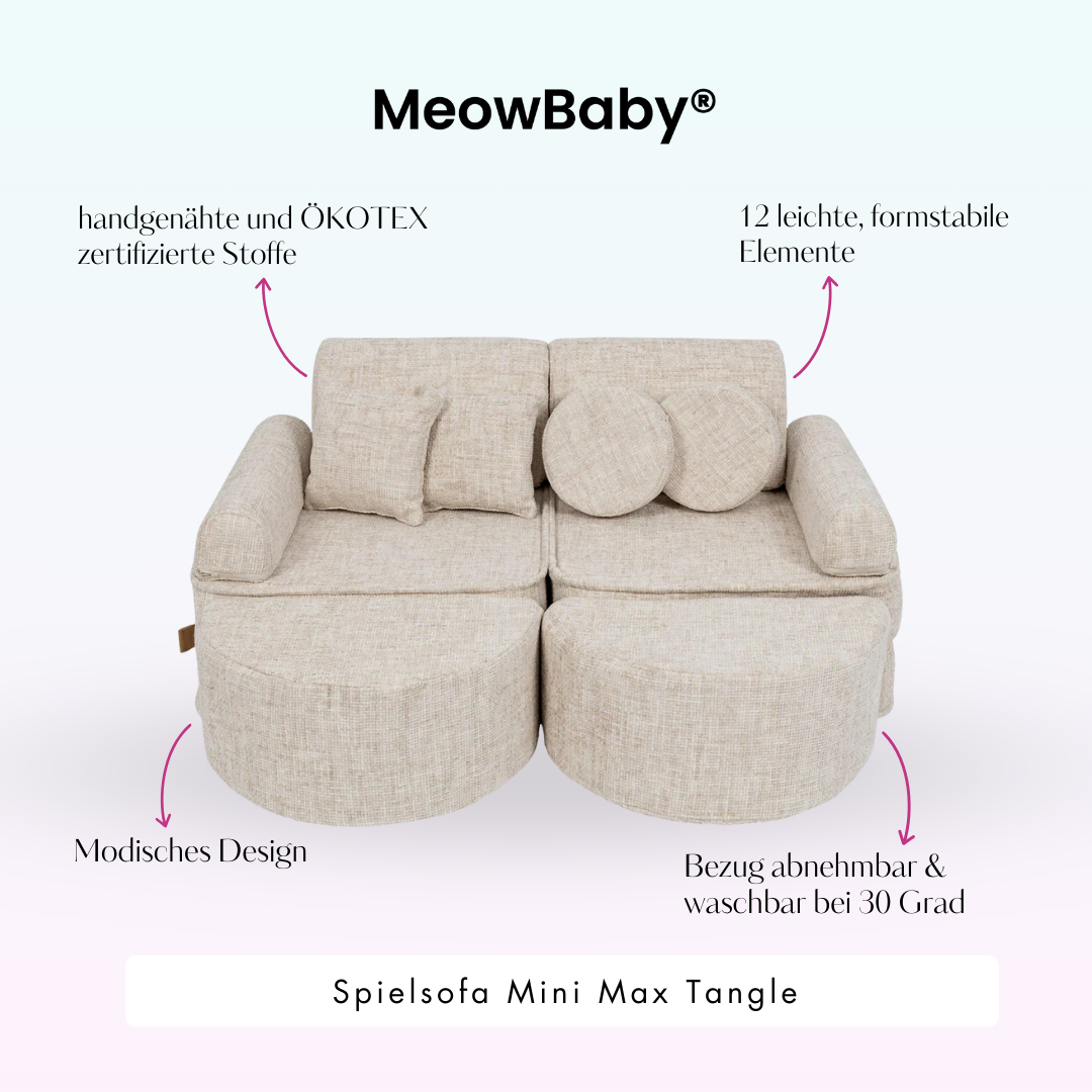 Spielsofa Mini Max Tangle - Cozy Chenille Edition