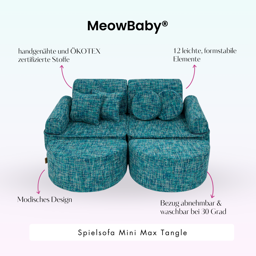 Spielsofa Mini Max Tangle - Cozy Chenille Edition
