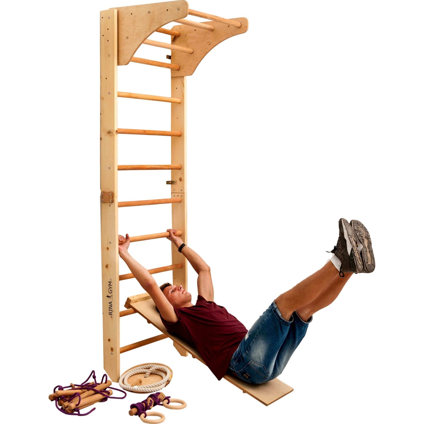 Climbing wall HANNAH for children - untreated wood