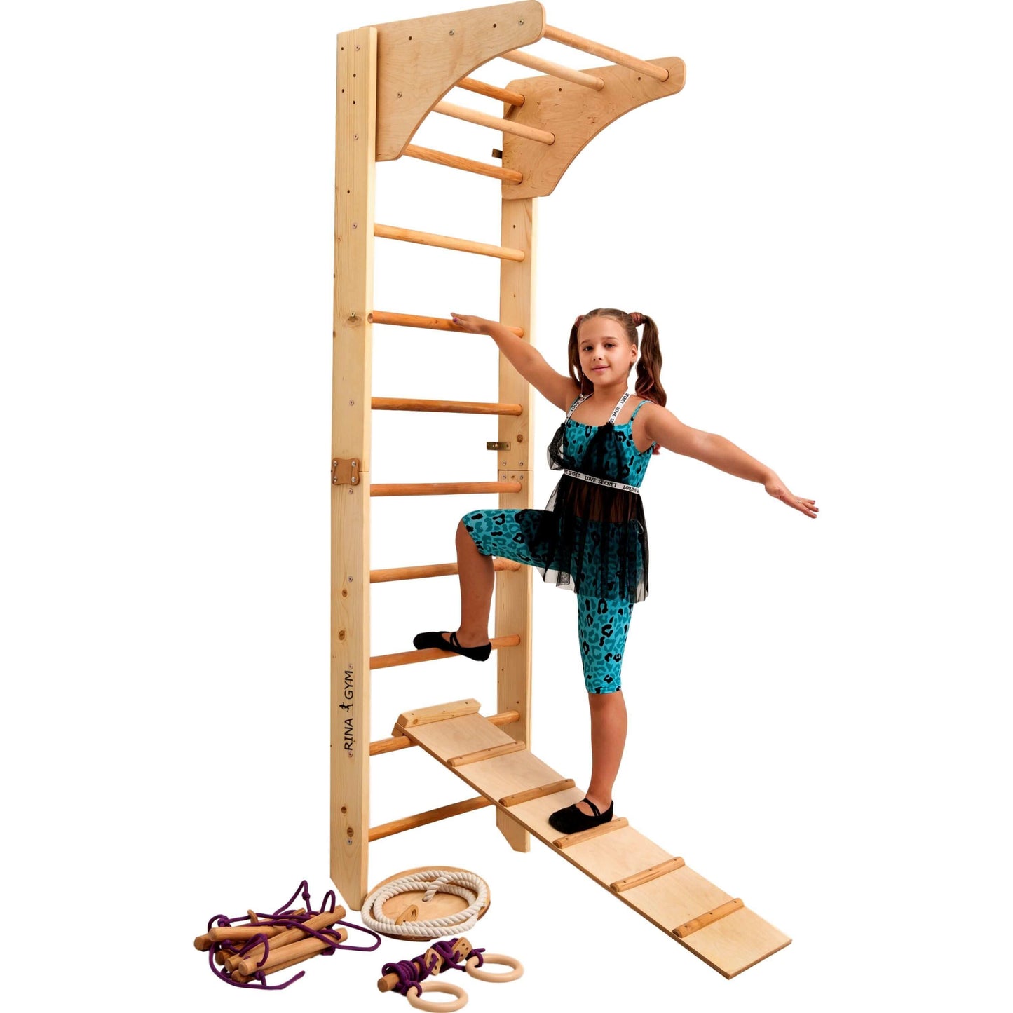 Climbing wall HANNAH for children - untreated wood