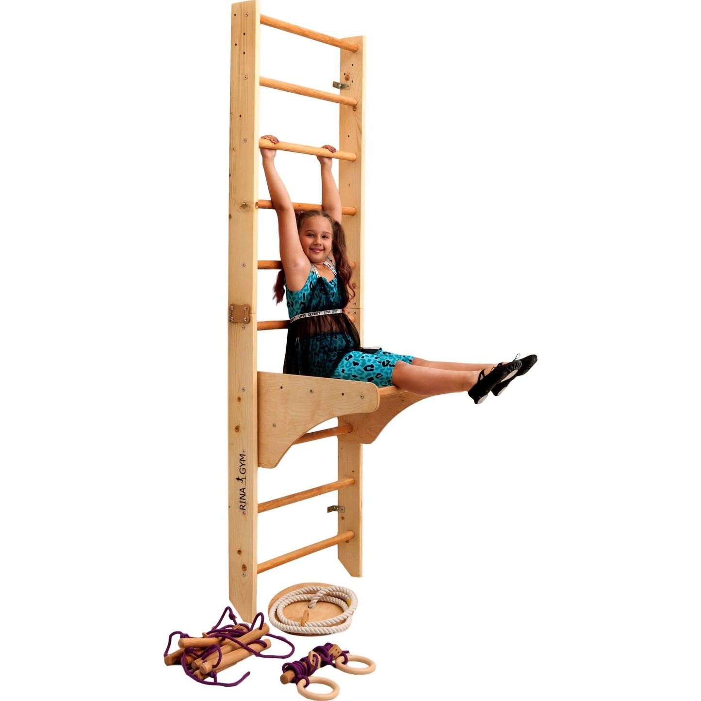Climbing wall HANNAH for children - untreated wood