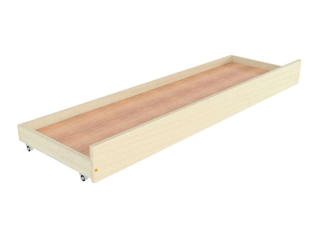 Unterbett Holzschublade auf Rollen