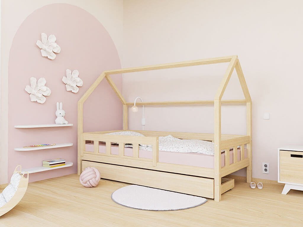 Unterbett Holzschublade auf Rollen